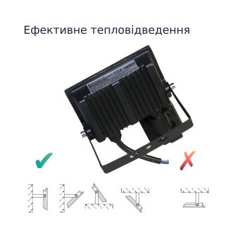 Прожектор светодиодный с датчиком движения Євросвітло 10 Вт 6400К, фото 6