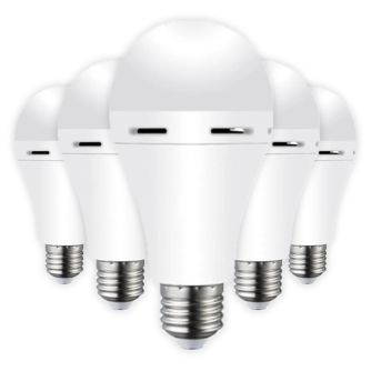 Набор лампа на аккумуляторе Е27 LED CT-4229 АС9W DC3W 6400K 5шт