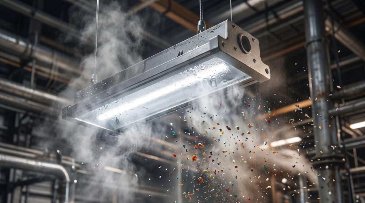 Промисловий LED-світильник у вологому запиленому середовищі цеху